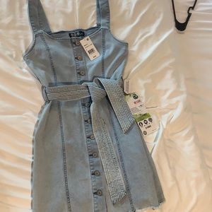 Denim mini dress